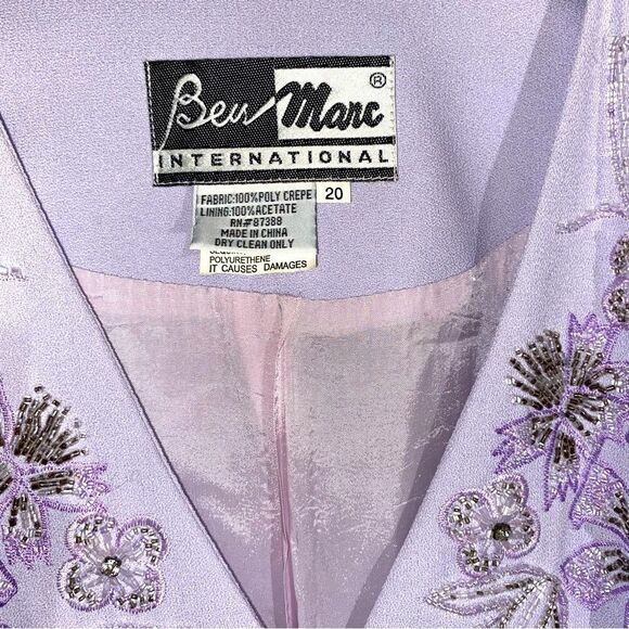 Ben Marc Lavender Beaded Jacket Size 20 Churchwear - Picture 8 of 10